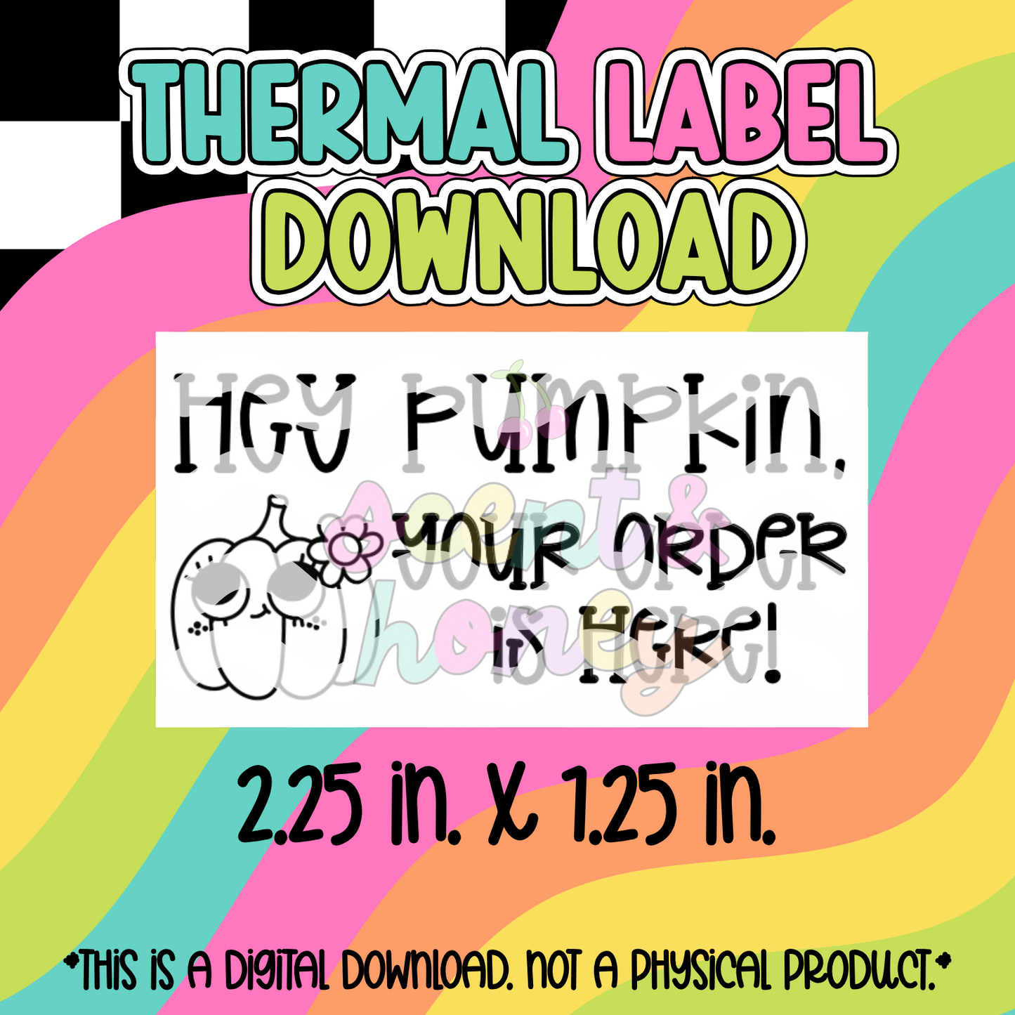 Hey Pumpkin Thermal Label