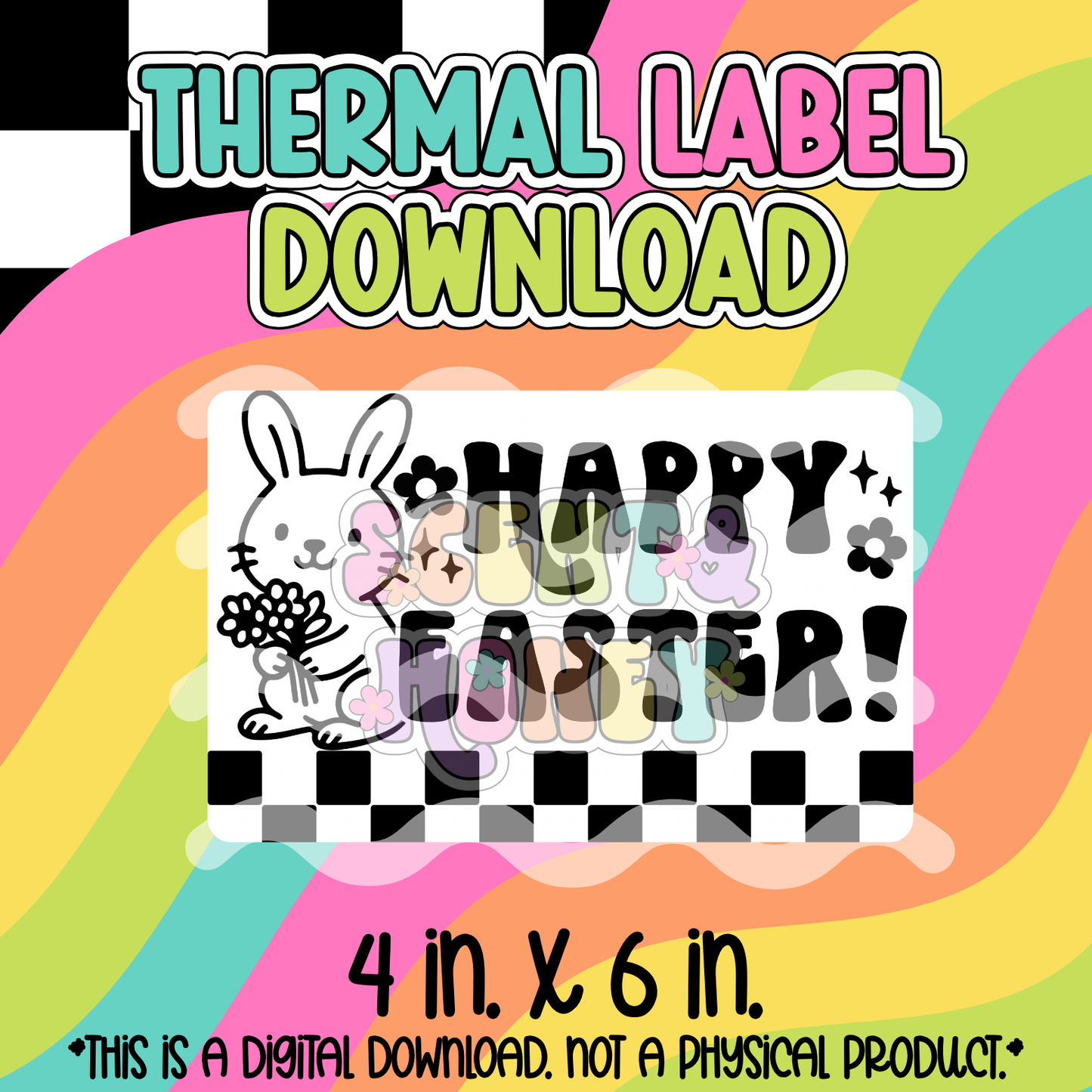 Happy Easter (4x6) Thermal Label