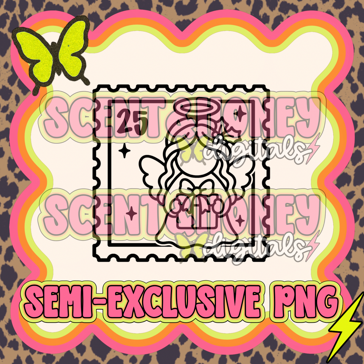 **SEMI-EXCLUSIVE** Christmas Angel Stamp PNG