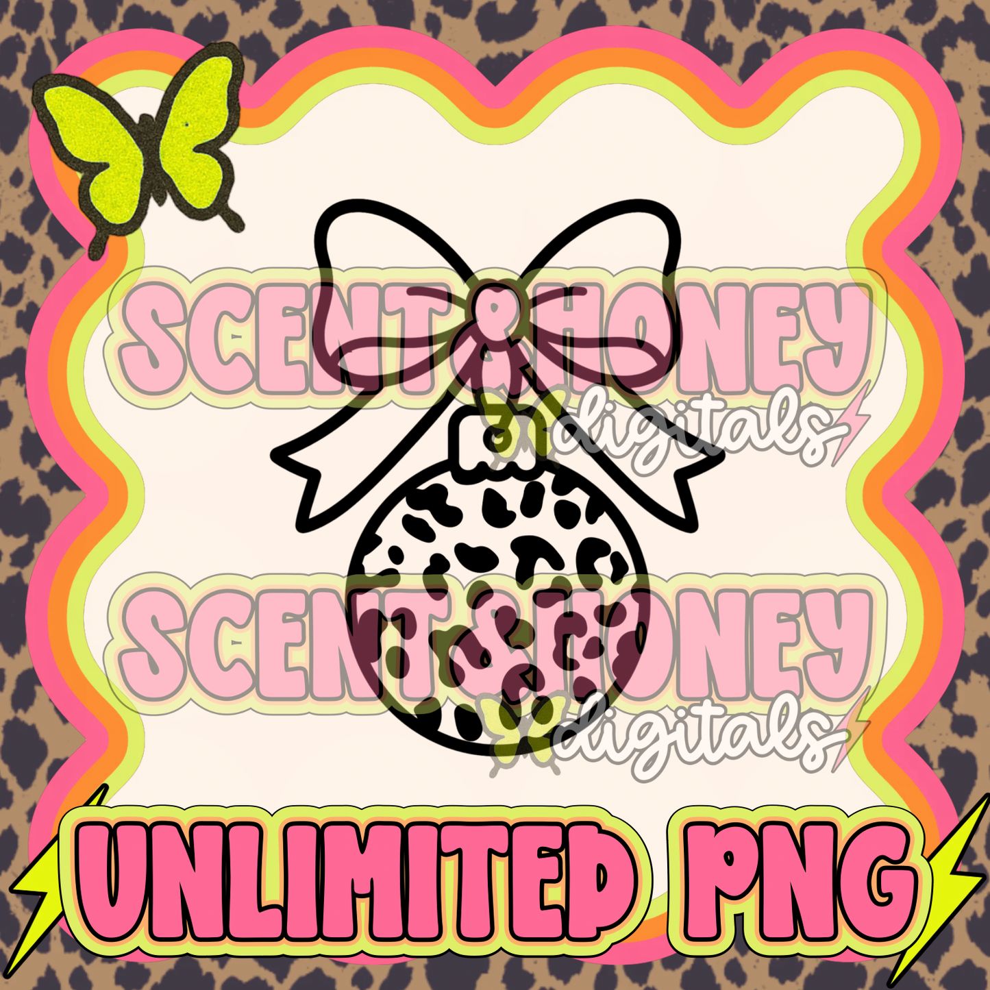 *UNLIMITED* Cheetah Print Ornament PNG