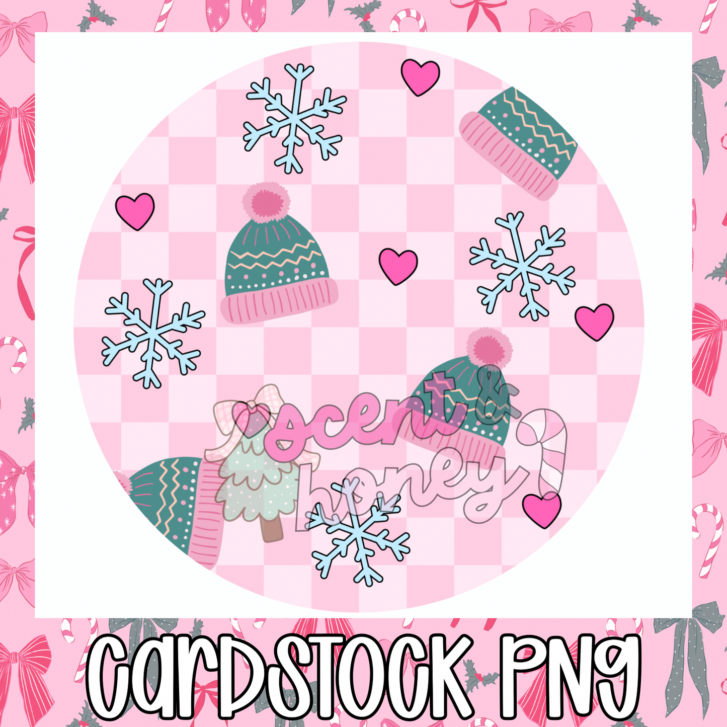 Girly Winter Cardstock PNG