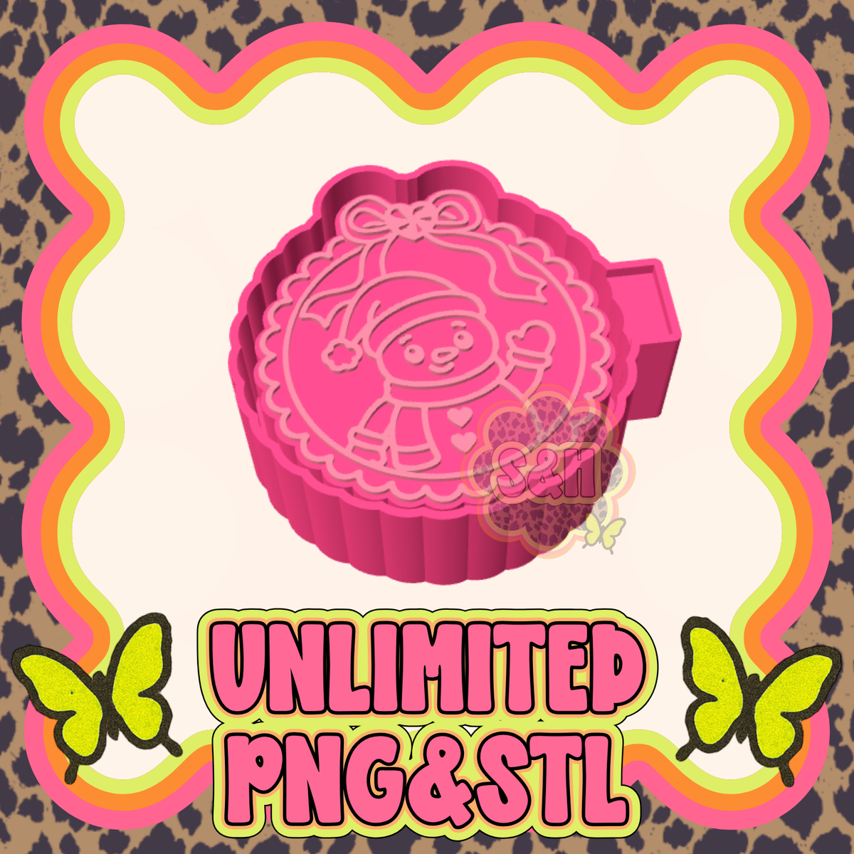 UNLIMITED - Snowman Frame PNG/STL
