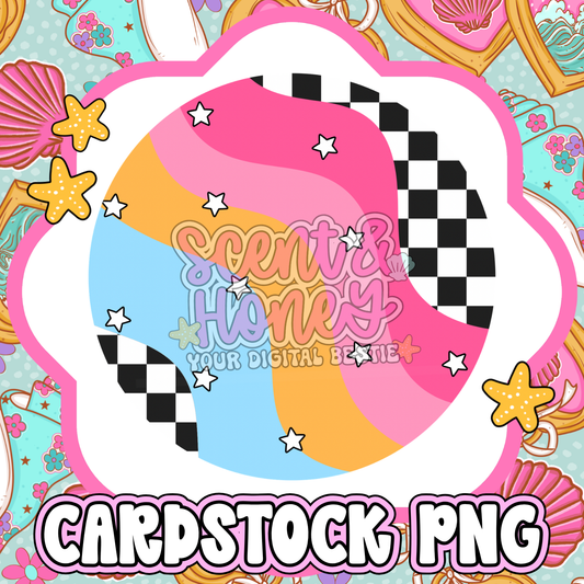 Retro Stars Cardstock PNG