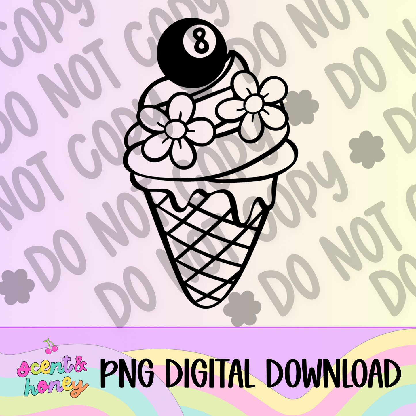 8 Ball Ice Cream PNG Download