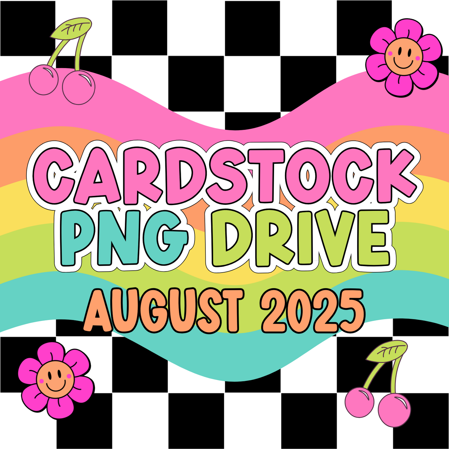 August 2025 Cardstock PNG Drive