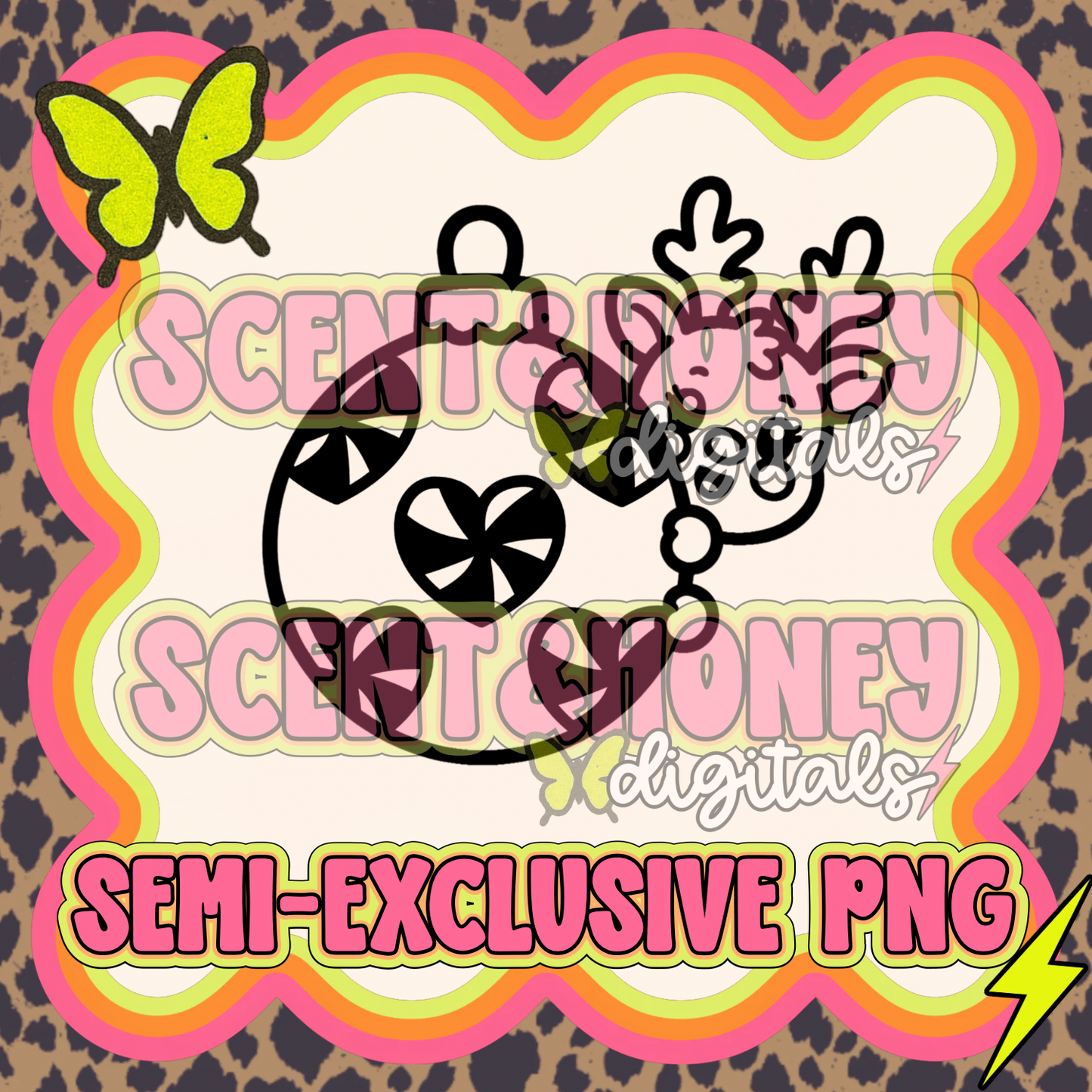 **SEMI-EXCLUSIVE** Sneaky Reindeer Ornament (Peppermint Hearts)