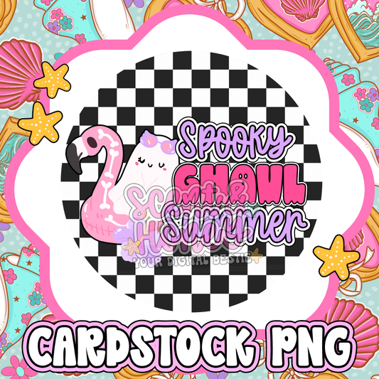 Spooky Ghoul Summer Cardstock PNG