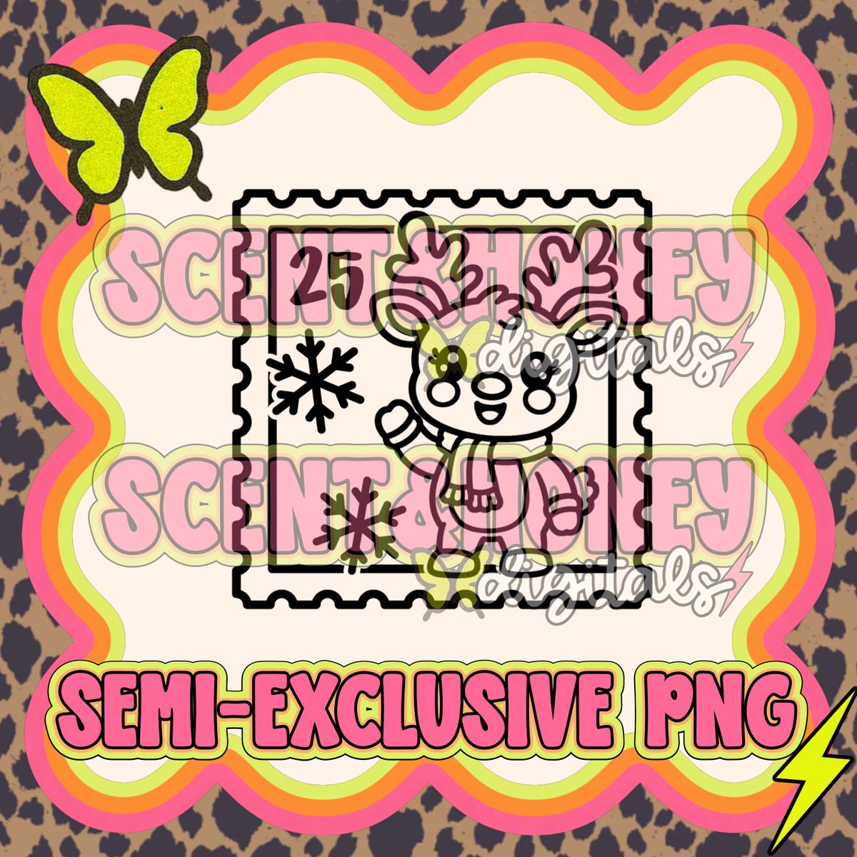 **SEMI-EXCLUSIVE** Reindeer Stamp PNG
