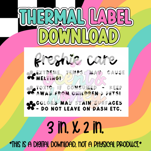 Freshie Care (flowers) Thermal Label