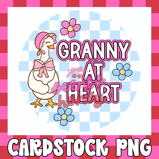 Granny At Heart Cardstock PNG
