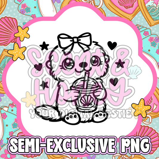 **SEMI-EXCLUSIVE** Otter with Shell Iced Coffee PNG