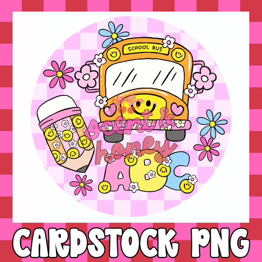 School Bus Cardstock PNG