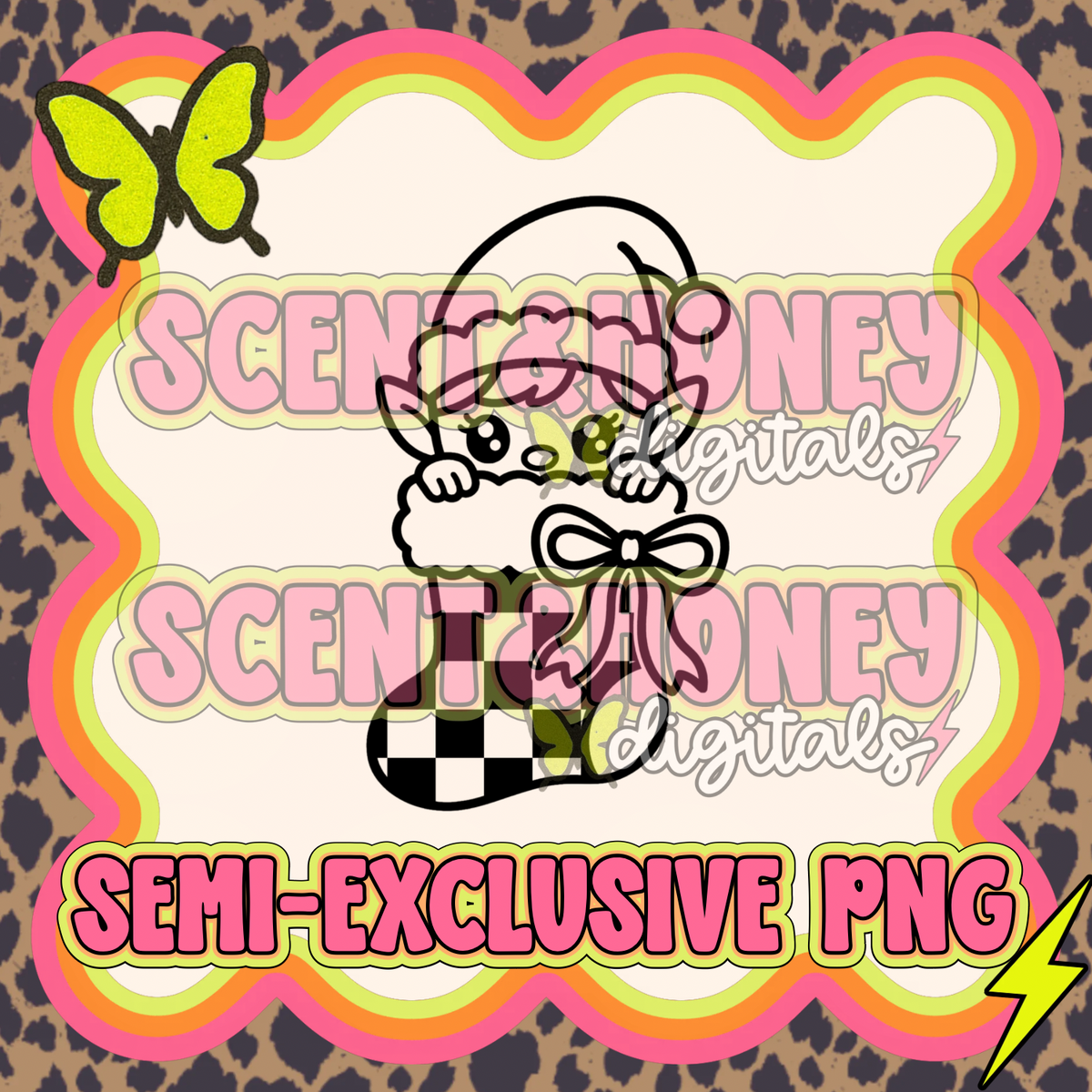 **SEMI-EXCLUSIVE** Elf Stocking PNG