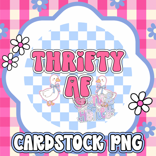 Thrifty AF Cardstock PNG