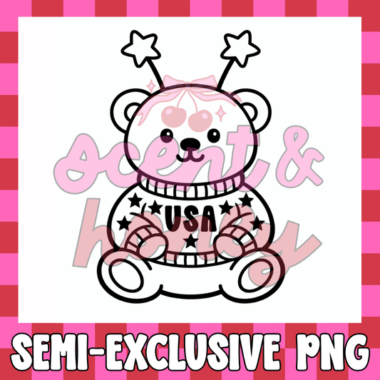 **SEMI-EXCLUSIVE** USA Bear PNG