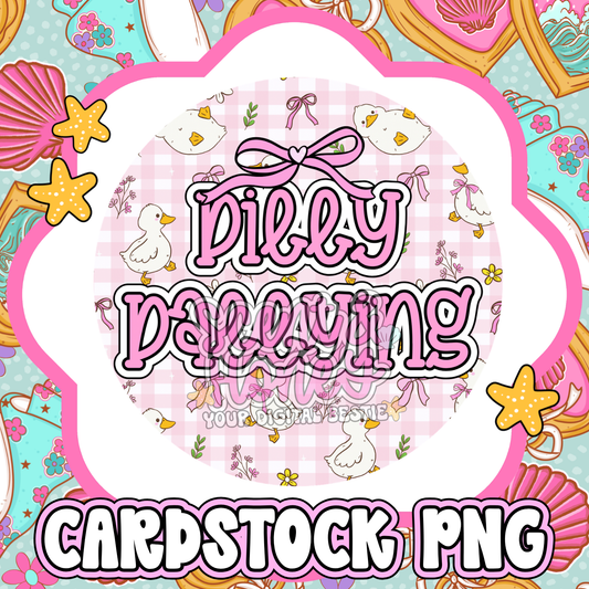 Dilly Dallying Pattern Cardstock PNG
