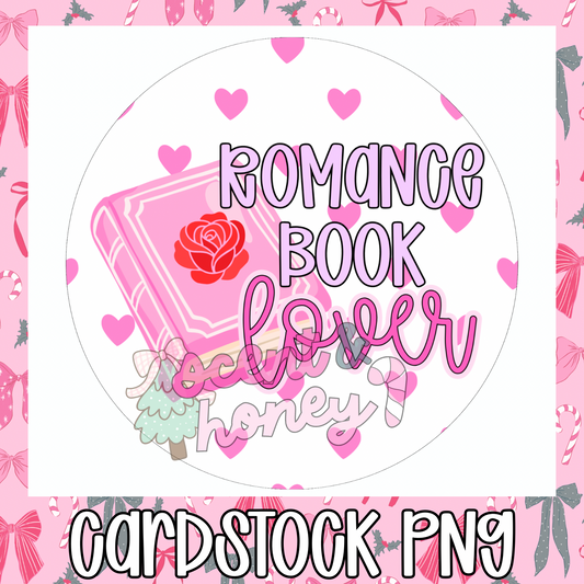 Romance Book Lover Cardstock PNG