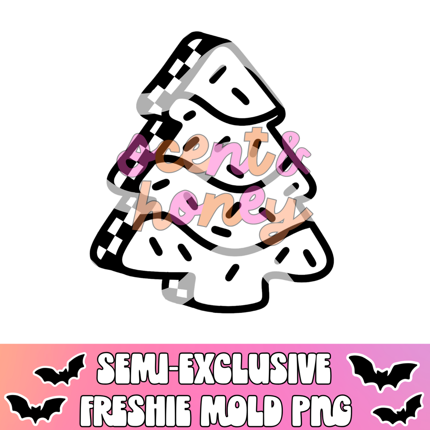 **SEMI-EXCLUSIVE** Checkered Snack Cake (no flowers) PNG Download