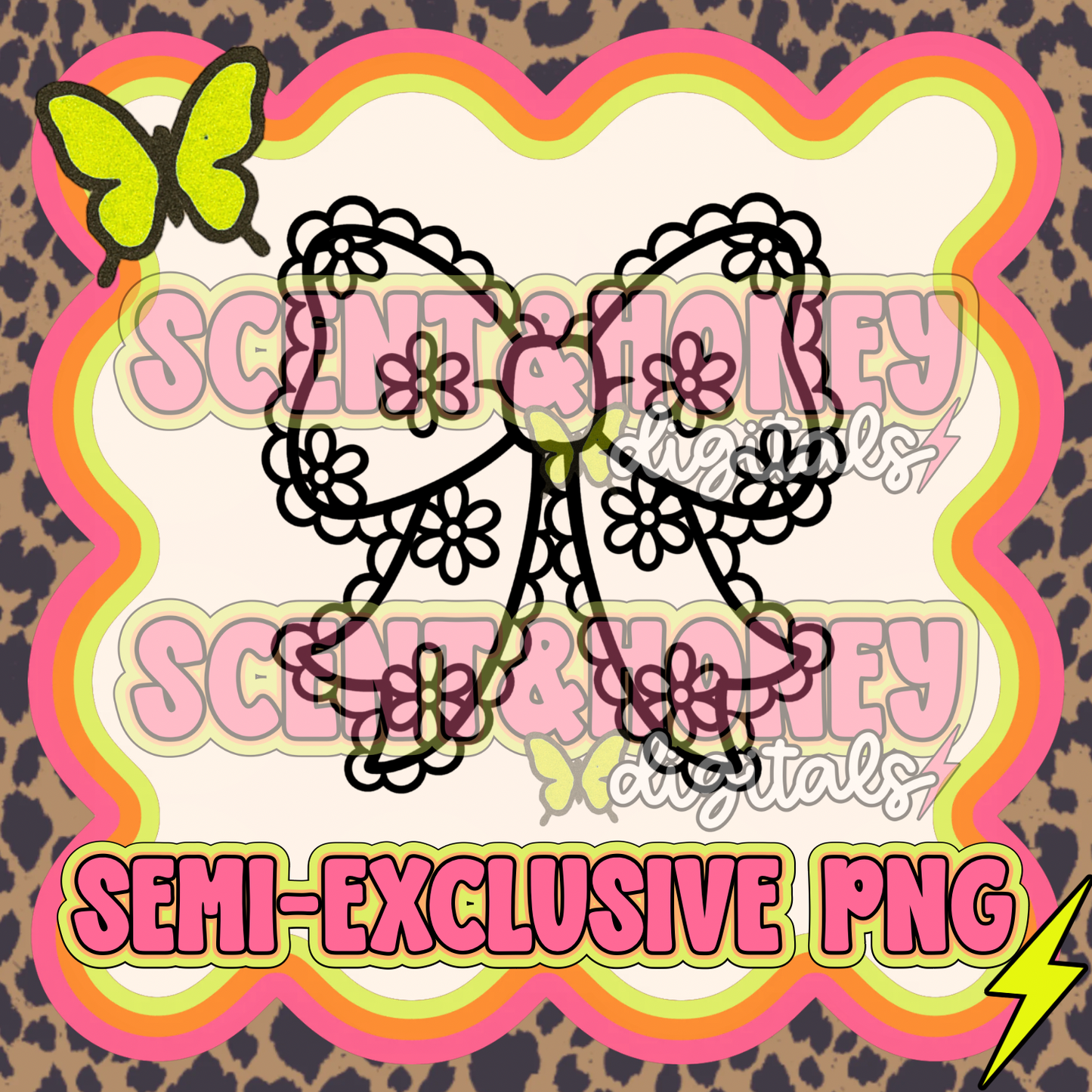**SEMI-EXCLUSIVE** Floral Bow PNG