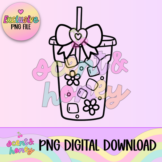 **SEMI-EXCLUSIVE** Cute Iced Drink PNG Download