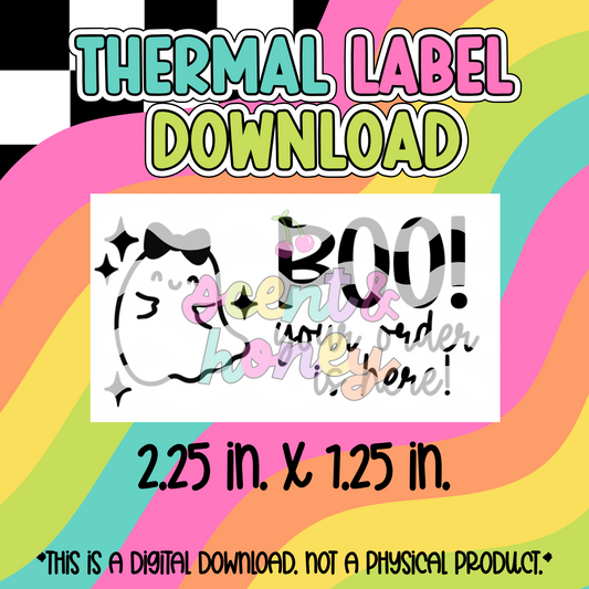 Boo! Thermal Label