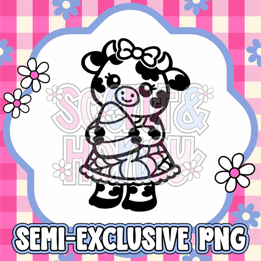 **SEMI-EXCLUSIVE** Halloween Cow with Candy Corn