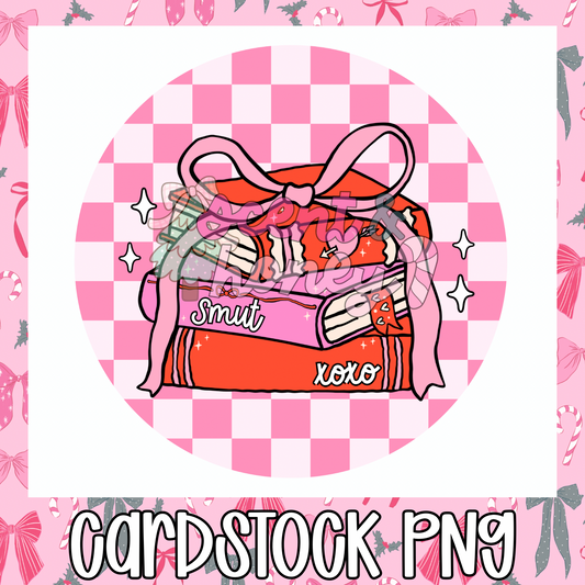 Valentine Book Stack Cardstock PNG