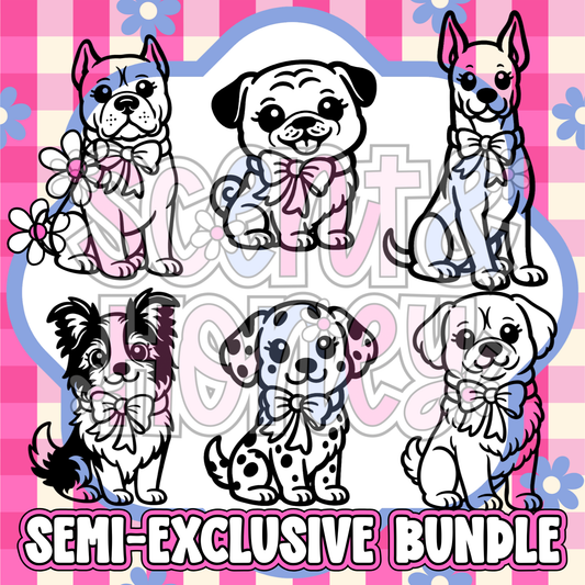 **SEMI-EXCLUSIVE BUNDLE** Doggy Bow Bundle (VERSION 4) PNG