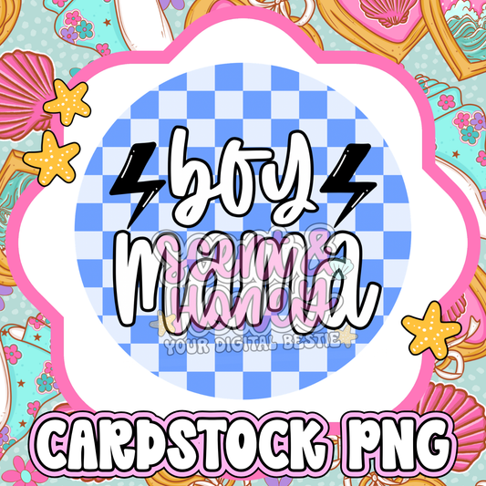 Boy Mama Cardstock PNG