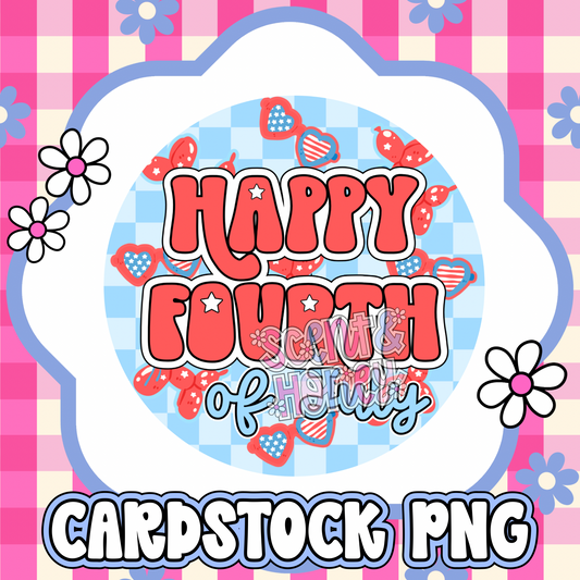 Happy 4th of July Cardstock PNG