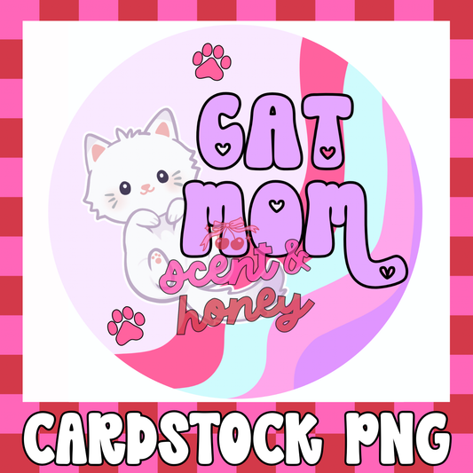 Cat Mom Cardstock PNG