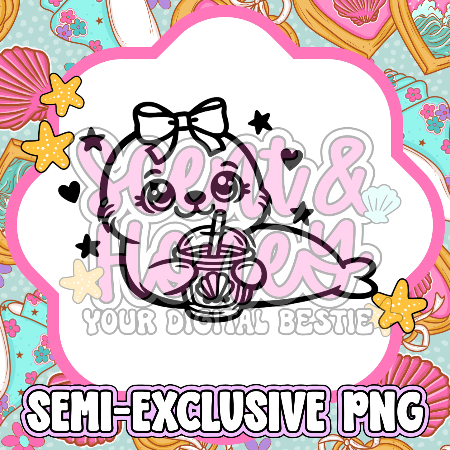 **SEMI-EXCLUSIVE** Seal with Shell Iced Coffee PNG