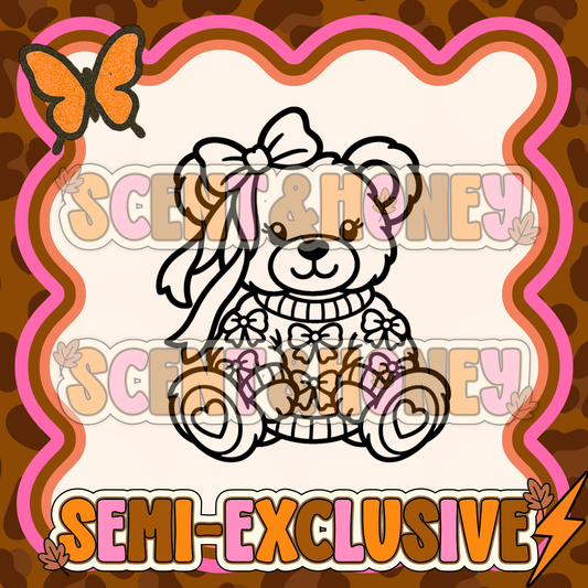 **SEMI-EXCLUSIVE** Bear in Bow Sweater PNG