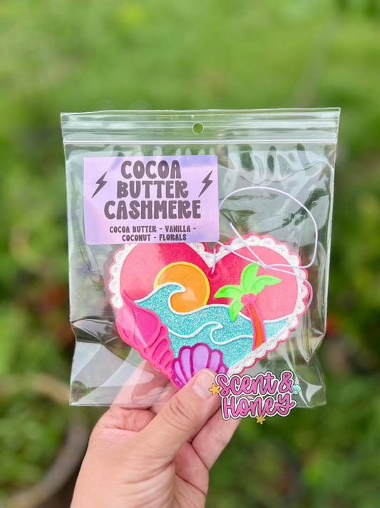 RTS Beach Heart Freshie - Cocoa Butter Cashmere