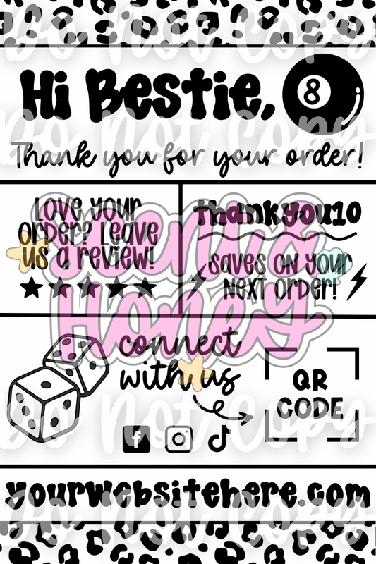 8 Ball Thank You (leopard) - EDITABLE ON CANVA