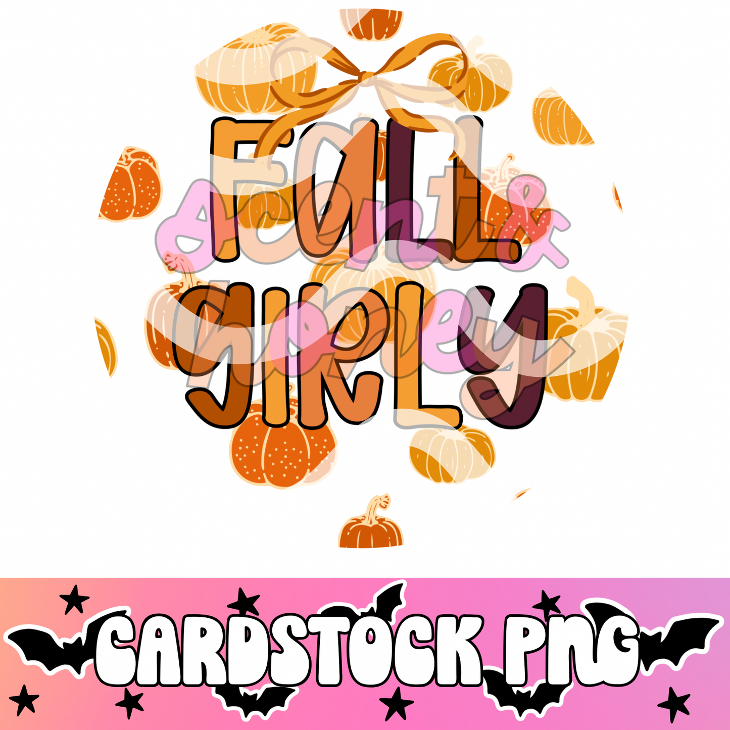 Fall Girly Cardstock PNG
