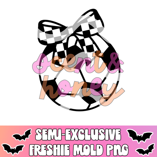 **SEMI-EXCLUSIVE** Soccer Ball with Bow PNG Download