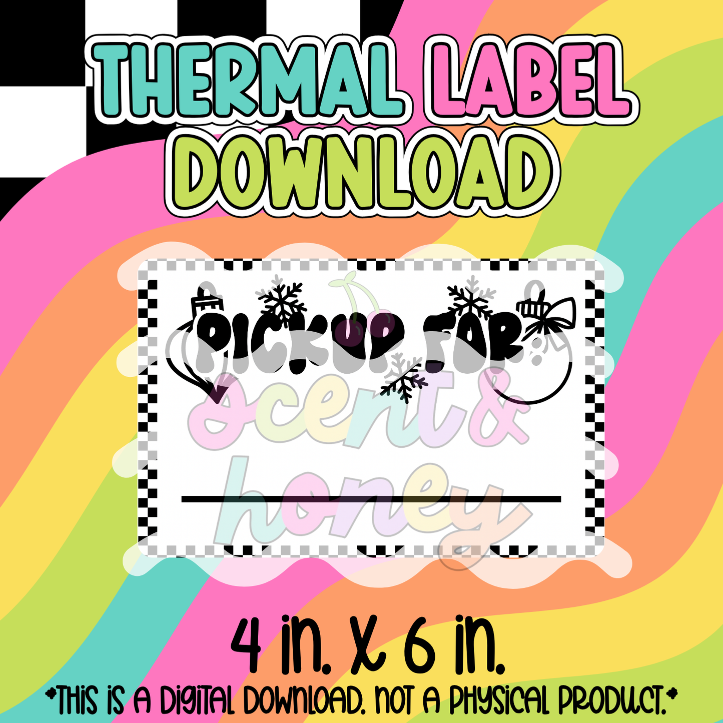 Pick Up For (winter) (4x6) Thermal Label