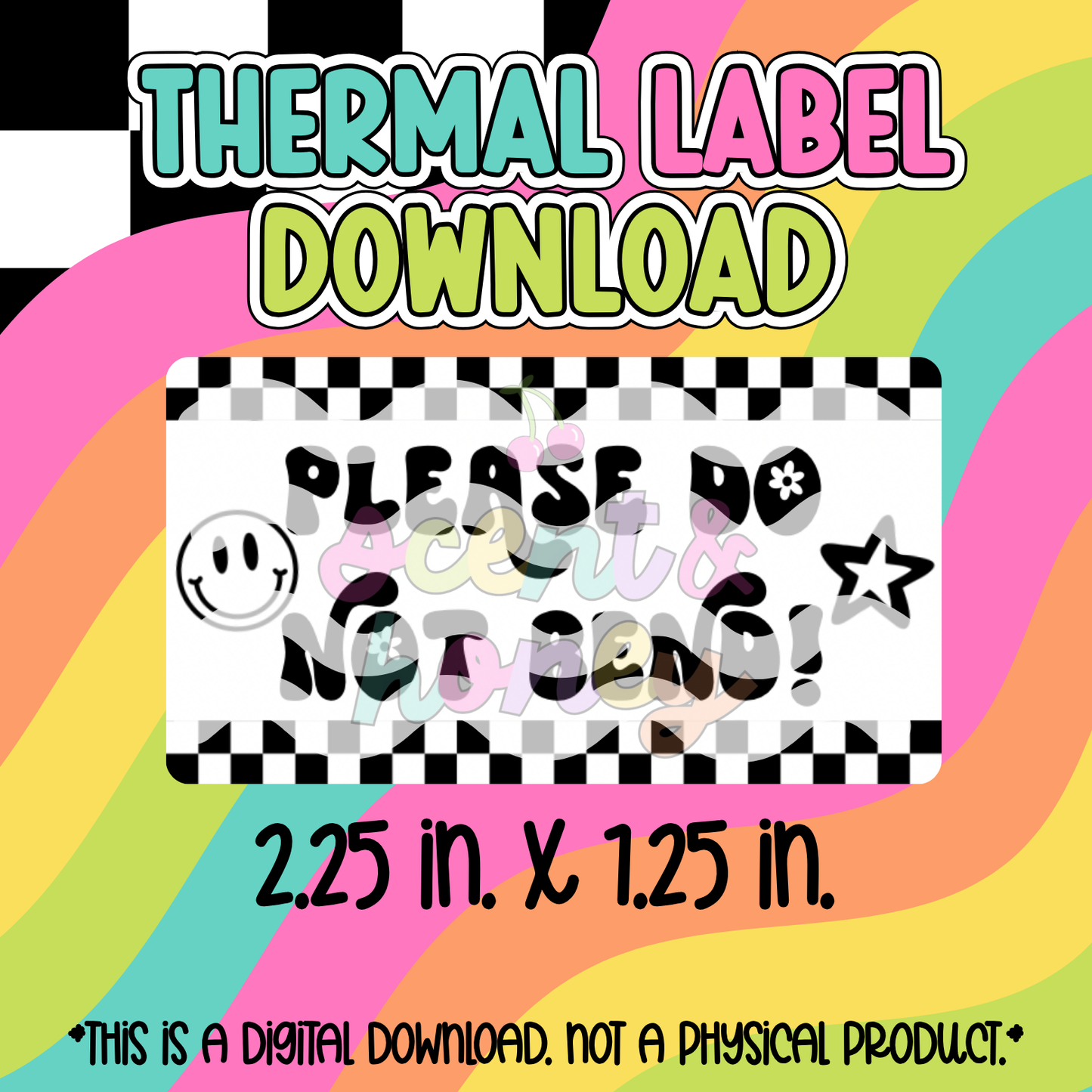 Please Do Not Bend Thermal Label