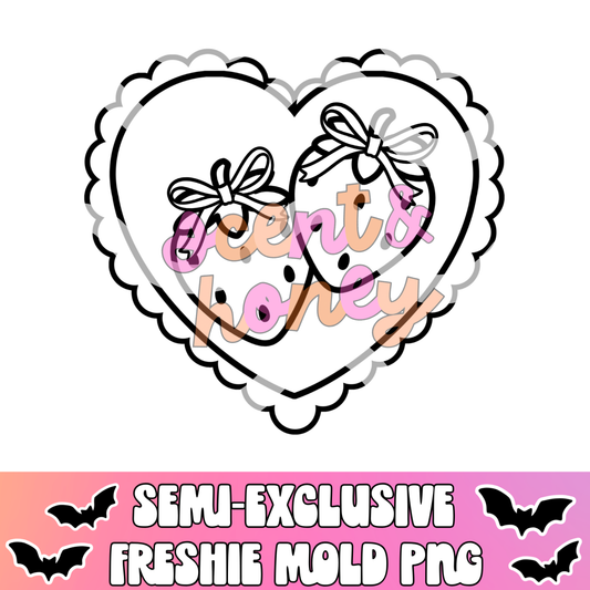**SEMI-EXCLUSIVE** Strawberries in Laced Heart PNG