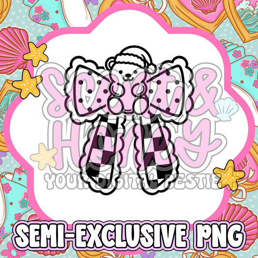 **SEMI-EXCLUSIVE** Christmas Gummy Bear Bow PNG