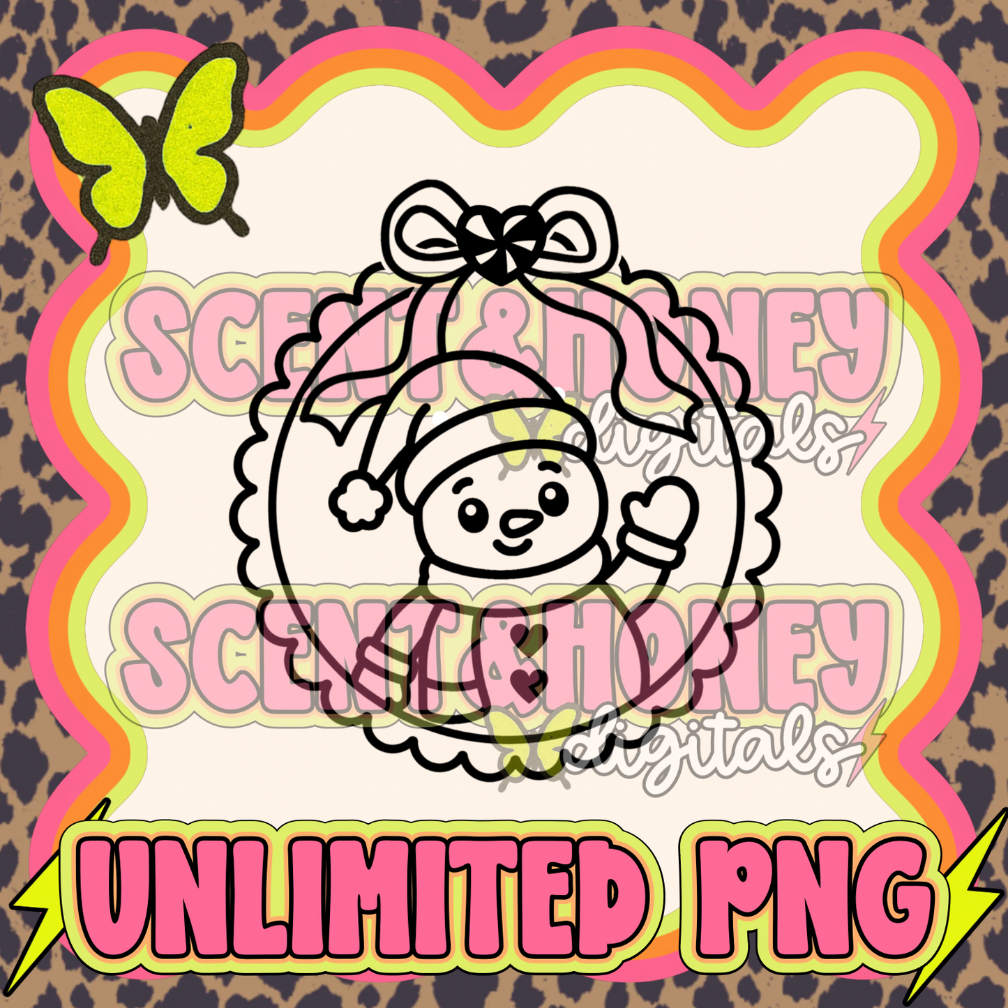 *UNLIMITED* Snowman Frame PNG