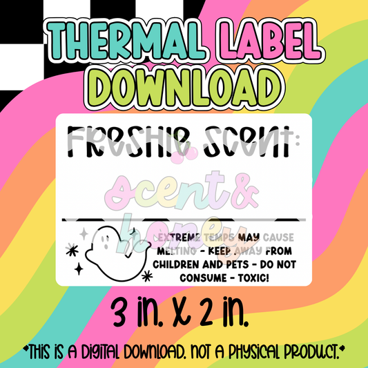 Freshie Scent (ghosty) Thermal Label