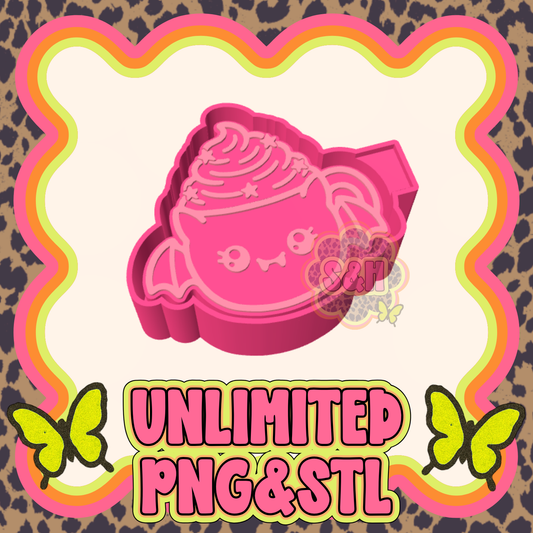 UNLIMITED - Bat Mug PNG/STL