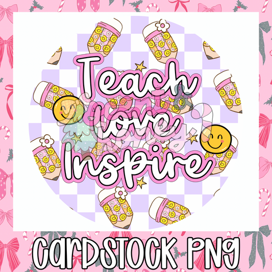 Teach Love Inspire (circle) Cardstock PNG