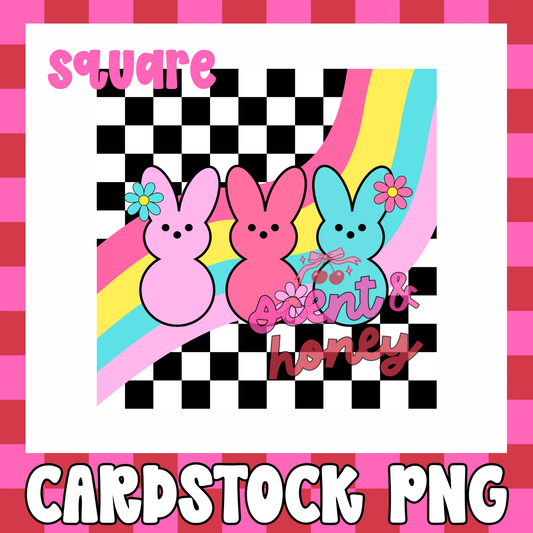 Groovy Peeps (square) Cardstock PNG