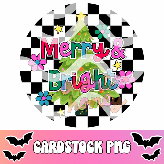 Merry & Bright Cardstock PNG
