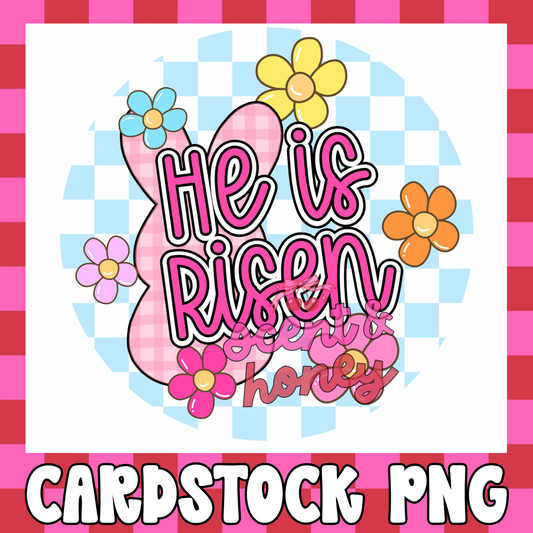 He Is Risen Cardstock PNG