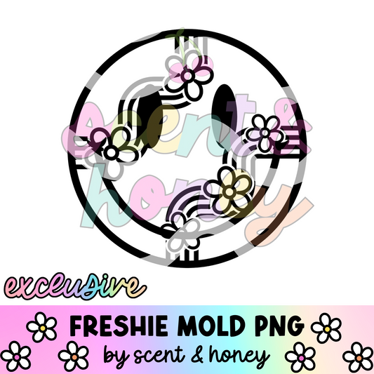 **SEMI-EXCLUSIVE** Waves and Flowers Happy Face PNG Download