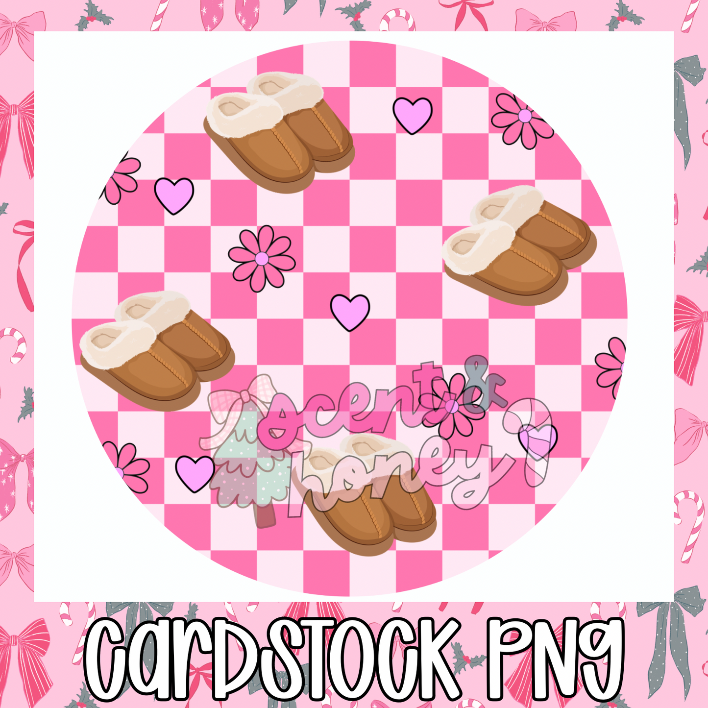 Cozy Girly Pattern Cardstock PNG